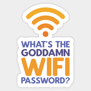 What's the Wifi Password? Sticker